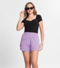 Shorts Juvenil Feminino Com Strass Minty Roxo