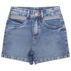 Shorts Juvenil Look Jeans Abertura Espelho Jeans