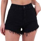 Shorts Lady Rock Jeans Hot Pants Preto