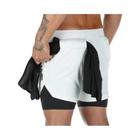 Shorts Masculino Camuflado 2 em 1 - Secagem Rápida para Corrida e Treino