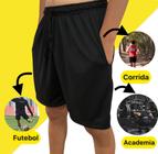 Shorts masculino de poliéster para futebol e academia