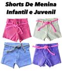 Shorts Menina Infantil e Juvenil Confortável Passeio Envio Já