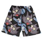 Shorts Praia Verão Bermuda Short Gato Cartoon Funny Língua 51