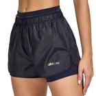 Shorts reflect 2 em 1 - preto e dourado - alto giro