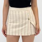 Shorts Saia Hering em Tecido Listrado Feminino