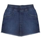 Shorts Saia Juvenil Look Jeans Moletom Jeans