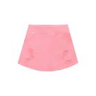 Shorts Saia Menina Kukiê em Sarja Pita - Pink Neon