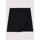 Shorts Saia Menina Lunender em Malha Crepe na cor Preto