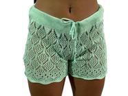 Shorts Saída De Praia Feminino Rendado Transparente - R01