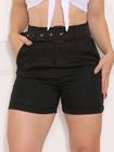 Shorts Shortinho Feminino Alfaiataria com cinto Short Tendencia