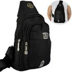 Shoulder Bag Mochila Transversal Bolsa Unisex Preto 01 CBRN12305 - COMMERCE BRASIL