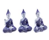 Sidarta Gautama Conjunto 3 Peças Decoração Budista Meditação