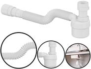Sifão Ajustável Copo Multiuso Sanfonado Flexível Para Pias De Cozinha Banheiro Lavatório Tubulação
