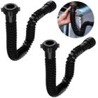 Sifão Sanfonado Universal 61Cm Preto Astra Kit Com 2 Un