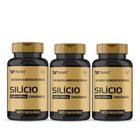 Silício Organico kit 3 Frascos 60 Cápsulas 490mg total 180 capsulas