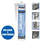 Silicone Acético Transparente 280g Tekbond Bisnaga Adesivo Uso Geral e Construção Civil Veda e Sela