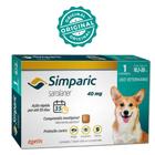 Simparic 01 Comprimido Antipulgas e Carrapatos Cães de 10,1 a 20Kg ORIGINAL