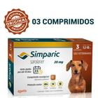 Simparic 03 Comprimidos Antipulgas e Carrapatos Cães de 5,1 a 10Kg ORIGINAL