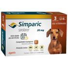 Simparic 20mg para Cães de 5,1 a 10kg, Antipulgas, Carrapatos e Sarna - 3 comprimidos