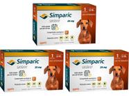 Simparic 20mg para de Cães 5,1 a 10kg - 3 Comp. - Zoetis - 3 Unidades