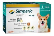 Simparic Antipulgas Carrapatos 40mg Cães Cão 10 Á 20 Kg 1 Cp