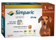 Simparic Antipulgas e Carrapatos 20mg - 5,1kg a 10kg Zoetis 1cpr