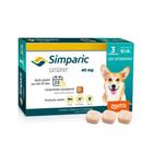Simparic antipulgas para Cães de 10,1 a 20Kg - 40mg - cx com 3 compr - Zoetis