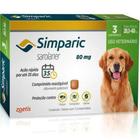 Simparic antipulgas para Cães de 20,1 a 40Kg - 80mg - cx com 3 compr - Zoetis