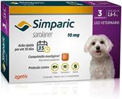 Simparic Antipulgas para Cães de 2,6 a 5Kg - 10mg - 3 compr