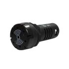 Sinalizador Sonoro 22mm Preto 220V Som Pulsante 50dB - Metaltex