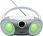 Singing Wood Boombox Bluetooth CD/USB Rádio LED (Cinza Espacial)