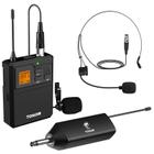 Sistema de Microfone Sem Fio TONOR UHF - com Fone de Ouvido e Microfone de Lapela