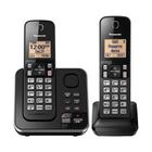 Sistema de telefone sem fio Panasonic KX-TGC362B com secretária eletrônica