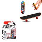 Skate De Dedo Skateboard Promoção C/lixa +pcs Para Brincar