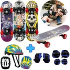 Skate Infantil Criança com Capacete Kit Proteção Completo