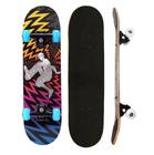 Skate Infantil Juvenil Lixa 79cm Shark Blue Fire Zig