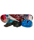 Skate Infantil Menino Iniciante + Kit de Proteção Azul - Fenix Brinquedos