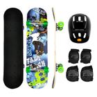 Skate Infantil Semi Profissional C/ Kit Proteção Até 50 Kg - Dm Toys