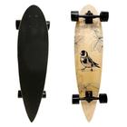 Skate longboard estilo radical estrutura em madeira, suporte para até 80kg - Praça de ofertas