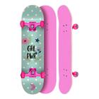 Skate Montado Profissional Cisco Feminino Flowers Truck/Roda/Lixa Rosa 8