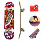 Skate Montado Semi Profissional Liso