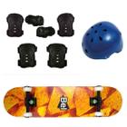 Skateboard Semi-Pro + Kit Proteção C/Abs Belfix