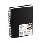 Sketchbook A5 Black Capa Dura Espiral 80 Folhas Royal & Langnickel - Rsb-5585