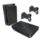 Skin Compatível PS2 Fat Adesivo - Fibra de Carbono Preto