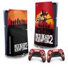 Skin PS5 Slim Adesivo Vertical - Red Dead Redemption 2