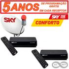 Sky Pre Pago Conforto - Kit Completo com 02 Receptores