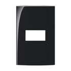 Sleek Ebony Placa 2 x 4 - 1 Posto Horizontal - Margirius