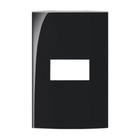 Sleek Ebony Placa 2 x 4 - 1 Posto Horizontal