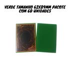 Sleeve Shield Tamanho Japones Yugioh Sleeves Matte Protetores Com 60 Shields - Verde