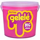 Slime Gelelé Big Slime Glitter Rosa Balde 1,5kg